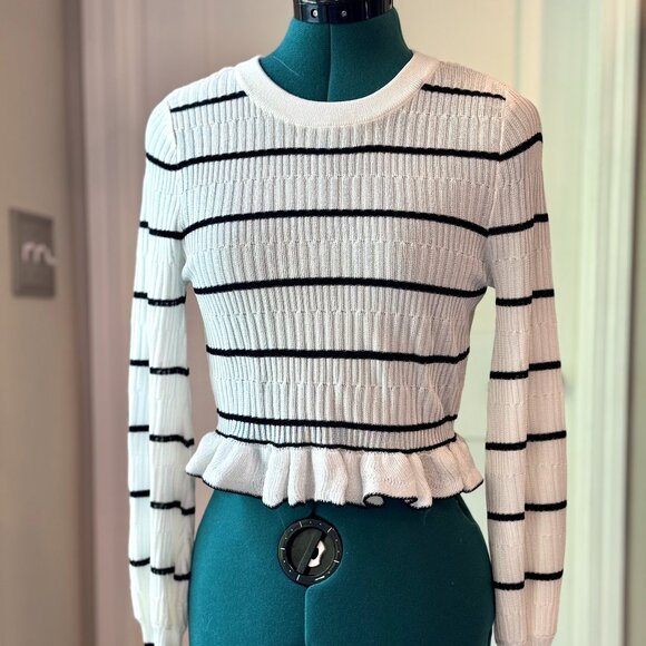 Mable Ruffle Knit Twin Set Maxi Skirt & Crop Top - Picture 1 of 5